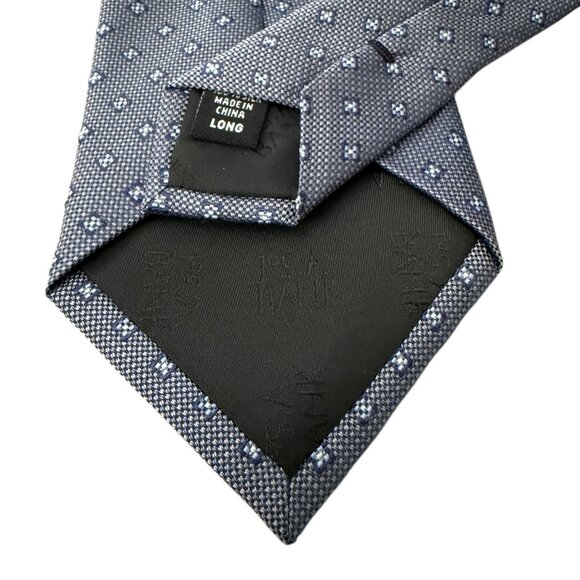 Jos. A. Bank Traveler Stain-Resistant Tie Long Size 61" Blue Micro Dot Pattern - Picture 4 of 13